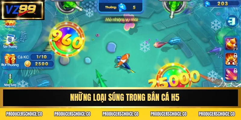 Những loại súng trong bắn cá H5